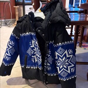 Polo by Ralph Lauren Blue and Black Puffer Jacket